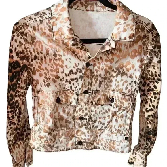 Lularoe Small cheetah custom bleach dyed Kenny jacket. NWOT.Custom western print - Picture 2 of 15